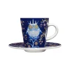 Espressokuppi 0,1L & vati 11cm sininen