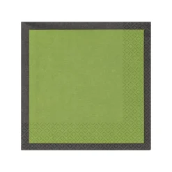 Paperiservetti 33x33cm sammaleenvihreä-musta